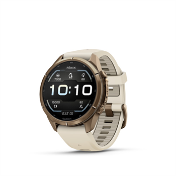 fenix 9 Pro - 43mm, AMOLED, Sapphire, Autumn Gold Titanium, Cream/French Gray band