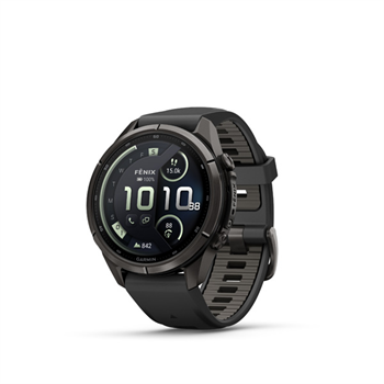 fenix 9 Pro - inReach, 43mm, AMOLED, Sapphire, Carbon Gray DLC Titanium, Black/Pebble Gray band