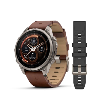 fenix 9 Pro - inReach, 47mm, AMOLED, Sapphire, Titanium, Walnut Leather band