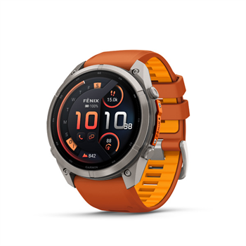 fenix 9 Pro - inReach, 51mm, AMOLED, Sapphire, Titanium, Autumn Orange/Spark Orange band