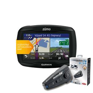 Garmin zumo 350LM Lifetime + cellular line interphone F4S