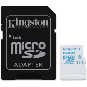 Kingston 64GB microSDXC UHS-I U3 s SD adaptérom