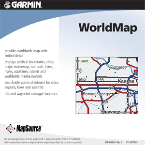 MapSource WorldMap + Trip & Waypoint Manager