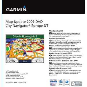 City Navigator Europe NT 2009, aktualizačné DVD
