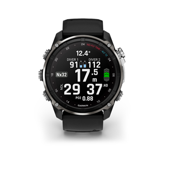 Descent Mk3i - 51 mm, Silver/Black PVD Titanium, Black/Pebble Gray Band