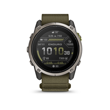 Enduro 4, Titanium with dark olive ComfortFit fabric band