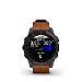 epix (Gen 2), Sapphire, Black, Carbon Gray DLC Titanium, Leather Band