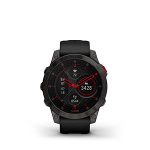 epix (Gen 2), Sapphire, Black, Carbone Gray DLC Titanium, Silicone Band