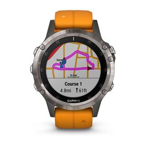 fénix 5 Plus Sapphire, Titanium, Orange band