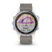 fenix 5S Plus Sapphire, White, Gray Leather band