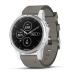 fenix 5S Plus Sapphire, White, Gray Leather band