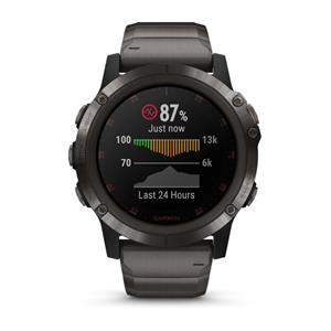 fenix 5X Plus Sapphire, Carbon Gray, DLC Titanium Band