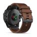 fenix 5X Plus Sapphire, Slate Gray, Leather band