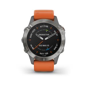 fénix 6 Sapphire, Titanium, Orange band