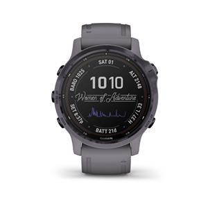 fenix 6S Pro Solar, Amethyst Steel, Shale Gray Band