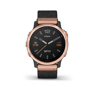 fénix 6S Sapphire, Rose Gold-tone, Heathered Black Nylon Band