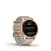 fenix 7S Sapphire Solar, Rose Gold Titanium, Limestone Leather Band