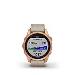 fenix 7S Sapphire Solar, Rose Gold Titanium, Limestone Leather Band