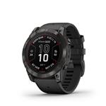 fenix 7X Pro Sapphire Solar, Carbon Gray DLC Titanium, Black Band