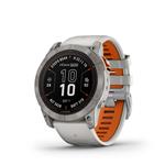 fenix 7X Pro Sapphire Solar, Titanium, Fog Gray/Ember Orange Band