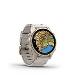 fenix 8 - 43mm, AMOLED, Sapphire, Soft Gold Stainless Steel, Fog Gray Leather band