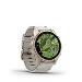 fenix 8 - 43mm, AMOLED, Sapphire, Soft Gold Stainless Steel, Fog Gray Leather band