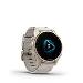 fenix 8 - 43mm, AMOLED, Sapphire, Soft Gold Stainless Steel, Fog Gray Leather band