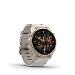 fenix 8 - 43mm, AMOLED, Sapphire, Soft Gold Stainless Steel, Fog Gray Leather band