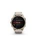 fenix 8 - 43mm, AMOLED, Sapphire, Soft Gold Stainless Steel, Fog Gray Leather band