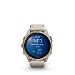 fenix 8 - 43mm, AMOLED, Sapphire, Soft Gold Stainless Steel, Fog Gray Leather band