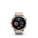 fenix 8 - 43mm, AMOLED, Sapphire, Soft Gold Stainless Steel, Fog Gray Leather band