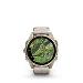 fenix 8 - 43mm, AMOLED, Sapphire, Soft Gold Stainless Steel, Fog Gray Leather band