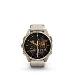 fenix 8 - 43mm, AMOLED, Sapphire, Soft Gold Stainless Steel, Fog Gray Leather band