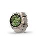 fenix 8 - 43mm, AMOLED, Sapphire, Soft Gold Stainless Steel, Fog Gray Leather band