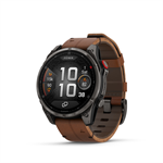 fenix 8 Pro - 47mm, AMOLED, Sapphire, Carbon Gray DLC Titanium, Chestnut Leather band