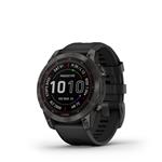 Garmin fenix 7 Sapphire Solar, Carbon Gray DLC Titanium, Black Band