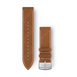 Kožený remienok Quick Release (20 mm), Tan - Silver