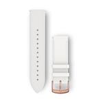 Kožený remienok Quick Release (20 mm), White - 18K Rose Gold PVD