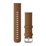 Kožený remienok Quick Release (22 mm), Brown - Silver