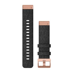 Nylonový remienok QuickFit 20 - Heathered Black / Rose Gold