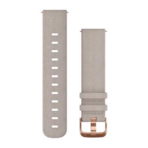 Semišový remienok Quick Release (20 mm), Gray Suede - Rose Gold