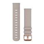 Semišový remienok Quick Release (20 mm), Gray Suede - Rose Gold