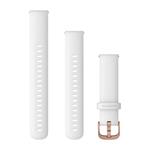 Silikónový remienok Quick Release (18 mm), White - Rose Gold