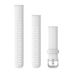 Silikónový remienok Quick Release (18 mm), White - Silver