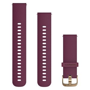 Silikónový remienok Quick Release (20 mm), Berry - Light Gold