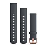 Silikónový remienok Quick Release (20 mm), Granite Blue - Rose Gold