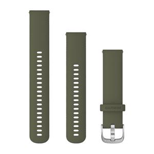 Silikónový remienok Quick Release (20 mm), Moss - Silver