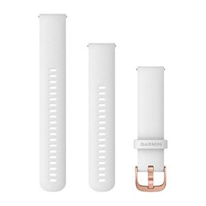 Silikónový remienok Quick Release (20 mm), White - Rose Gold