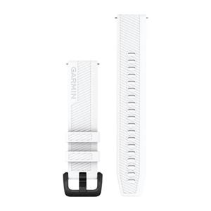 Silikónový remienok Quick Release (20 mm), White s čiernou prackou