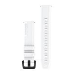 Silikónový remienok Quick Release (20 mm), White s čiernou prackou
